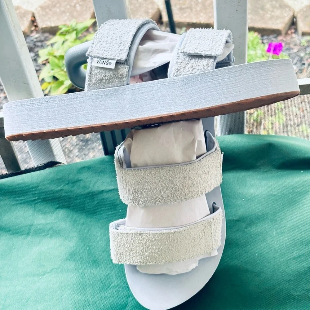 Vans Cayucas Slide Mega Platform sandals with premium suede straps